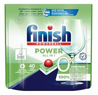 Таблетки для ПММ Finish AiO Эко сегмент 40 шт.