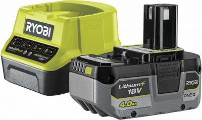 Аккумуляторная батарея и зарядное устройство RYOBI 18,0V 4,0Ah RC18120-140X