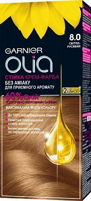 Фарба для волосся Garnier Olia 8.0 світло-русявий