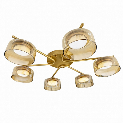 Люстра потолочная LIGHT SET DUSHA MS228 6x12 Вт GX53 золото/янтарь