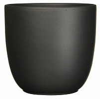 Вазон керамический Edelman Tusca 22,5 см круглый 6,37 л черный (144278) 