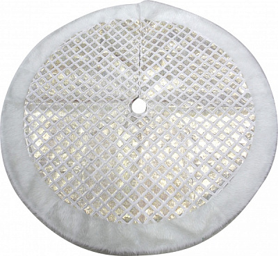 Декорация новогодняя SHENZHEN NANSING SCIENCE коврик под елку белый 123 см 