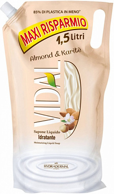 Мило рідке Vidal Мигдаль і каріте (запасний блок) 1500 мл