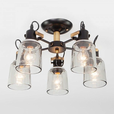 Люстра стельова Strotskis Astor 70111/5 5x60 Вт E27 чорний