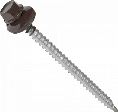 Саморез кровельный по дереву 4,8x70 мм 50 шт шоколад RAL 8019