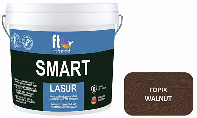 Захисний засіб FT Professional SMART LASUR горіх шовковистий мат 10 л
