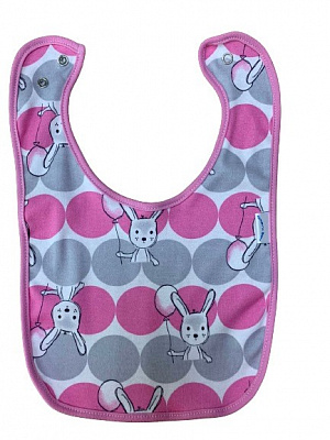 Слюнявчик Моя планета Розовые зайцы розовый Сл302-5 