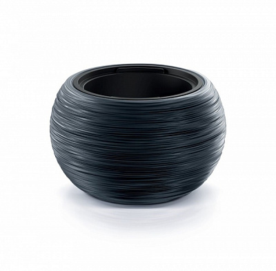 Горшок для цветов Prosperplast Furu Bowl 440 мм с вкладышем антрацит круглый 11 л (73123-433) 