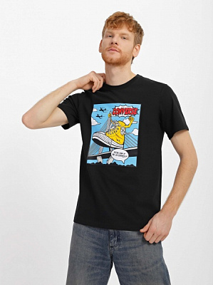 Футболка Converse SHOE HERO TEE 10025060-001 р.S чорний