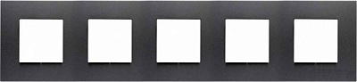 Рамка п'ятимісна ABB Zenit універсальна антрацит N2275 AN
