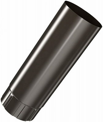 Труба водостічна ROOFART 87 мм 1 м коричневий