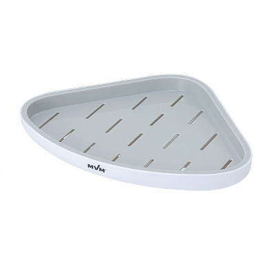 Полка угловая MVM ВР-26 белый/серый 