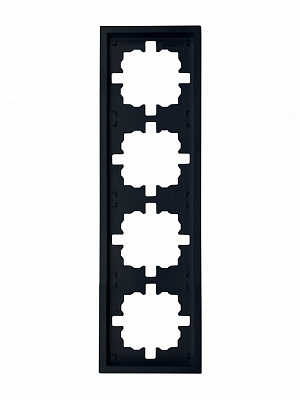 Рамка чотиримісна HausMark Juna горизонтальна чорний матовий 7041-1700U2-149