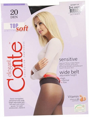 Колготки Conte TOP SOFT 20 den Grafit р. 2 графит 