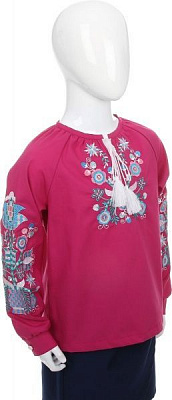 Вишиванка дитяча Едельвіка р.128 фуксія 106-19/09