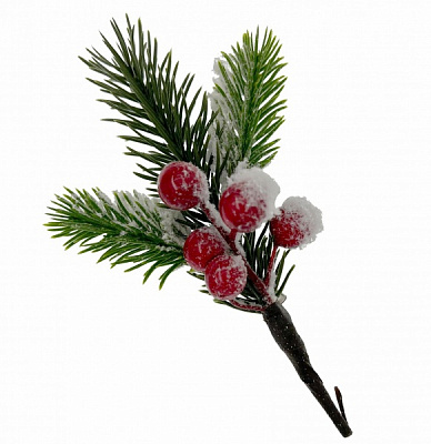 Гілочка декоративна № 1 з калиною 15 см