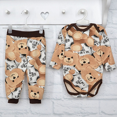 Комплект Blanka Ведмедики коричневий р.74 12836