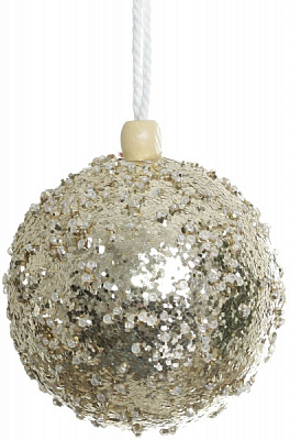 Шар новогодний Shunda сияние с кристалликами 80 мм золотой SDA215880CH