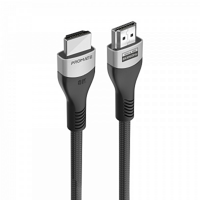 Кабель Promate PrimeLink8K-500 HDMI to HDMI 2.1 UHD HDR 5 м сірий (primelink8k-500.grey)