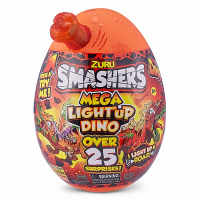 Ігровий набір-сюрприз Zuru SMASHERS Light-Up Dino Mega з аксесуарами-А