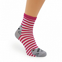Шкарпетки для дівчаток Leostep 40024 155 23 р. 35-38 малиновий 