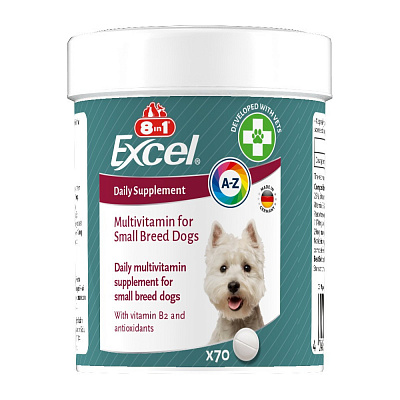 Витамины для собак 8in1 Excel Multi Vitamin Small Breed мультивитамин 70 шт.