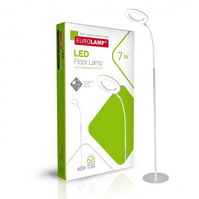 Торшер Eurolamp круг 4000 K 7 Вт LED-FLDR-7W(white) білий