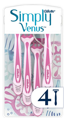 Станок для бритья Gillette Simply Venus 3 4 шт