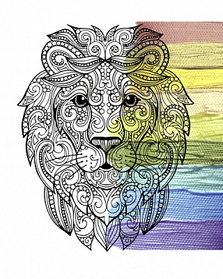 Картина по номерам Лев 40x50 см Riviera Blanca 