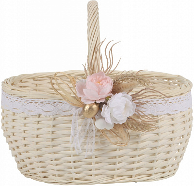 Корзинка плетеная з декором 36х28х18 см EPR-250821-1