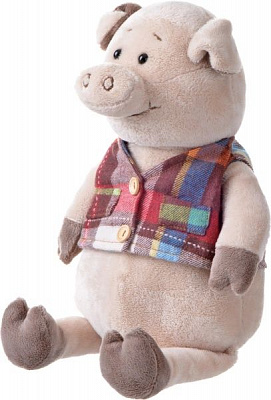 М'яка іграшка Same Toy Свинка у жилетці 35 см THT723
