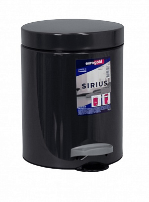 Відро з педаллю Eurogold Sirius 5 л антрацит