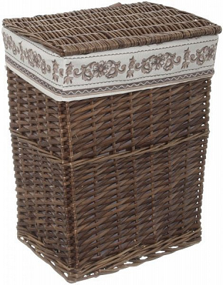 Корзина плетеная с текстилем 38х28х48 см HQ13-52AB-2 