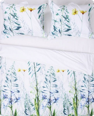 Комплект постельного белья priority sa 2 белый с зеленым Vandyck 