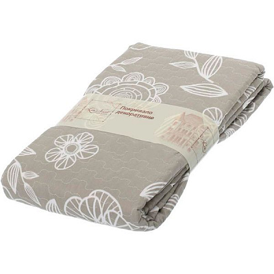 Покривало La Nuit Basic Квіти 220x240 см бежевий