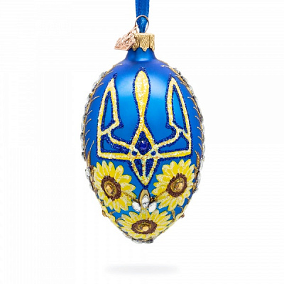 Ялинкова іграшка Українська 12 см синій L-308