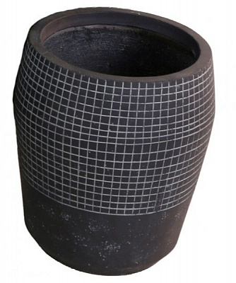 Кашпо Engard Пуату круглий 71 л темно-сірий (GA76-1)