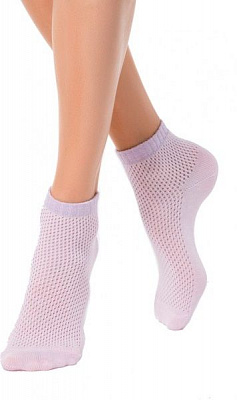 Носки Conte AJOUR короткие люрекс 15С-81СП 077 р. 25 светло-розовый 1 шт. 