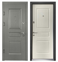Дверь входная Министерство дверей Оптима 257 антрацит / белая текстура 2050x960 мм левая