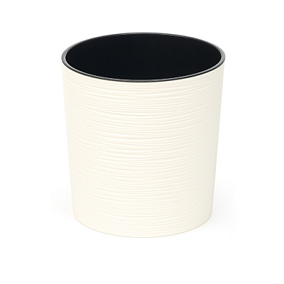 Вазон пластик MALWA круглый кремовый 12,5 л Ламела (9747238)