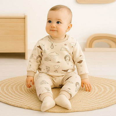 Костюм Blanka Дождик бежевый р.80-86 110878