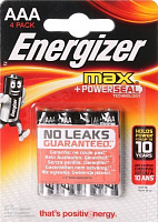 Батарейка Energizer Max E92 ААА 4 шт. (E300124200) 