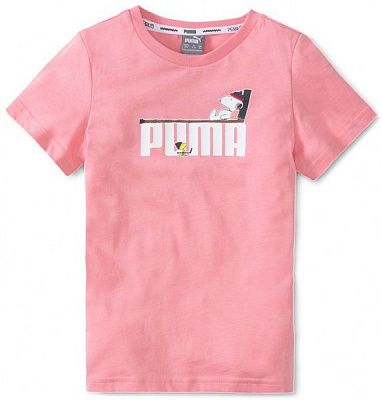 Футболка Puma x PEANUTS Tee 53182426 р. 110 светло-розовый