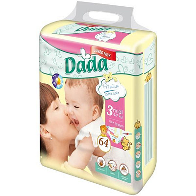 Подгузники Dada Premium Jumbo Midi 4-9 кг 64 шт