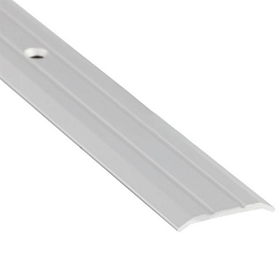 Порожек алюминиевый анодированный Braz Line рифленый с отверстиями 25x900 мм серебро