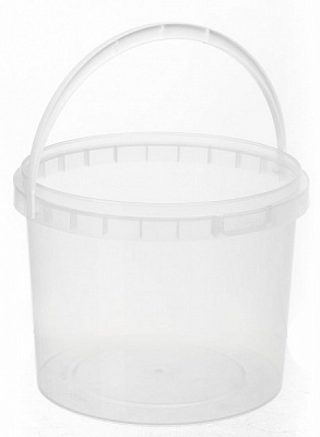 Відро Poliplast з пластиковою ручкою (харчовий пластик) 5 л прозорий