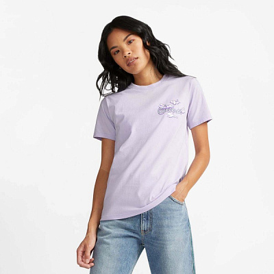 Футболка Converse SEASONAL GRAPHIC WORD ART SS TEE 10024536-533 р.L фиолетовый