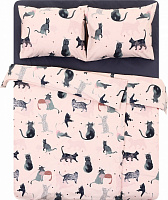 Комплект постільної білизни сімейний CATS мультиколор Luna