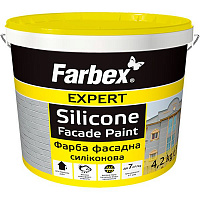 Фарба фасадна силіконова Farbex Expert Silicone fasad мат білий 4,2кг