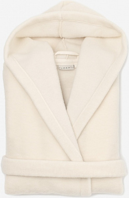 Халат жіночий Flokati Coral з капюшоном р. M/L екрю
